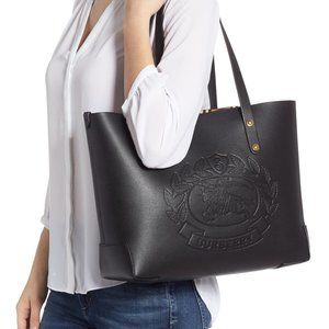 burberry embossed crest leather tote
